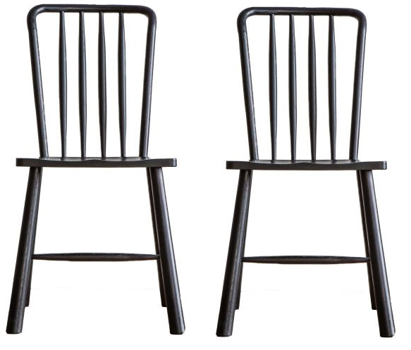 Gallery Direct Wycombe Dining Chair Black (Set of 2)