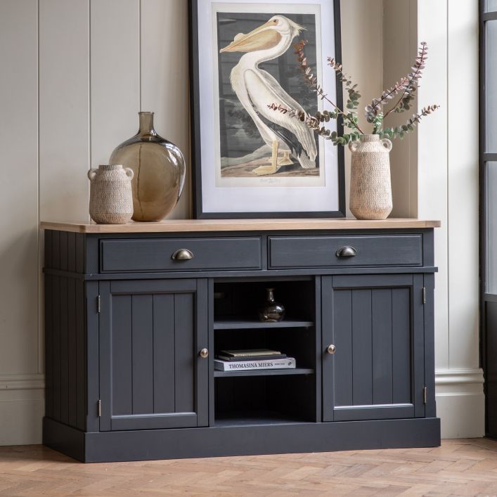 Gallery Direct Eton 2 Door/2 Drawer Sideboard Meteor