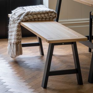 Gallery Direct Eton Trestle Bench Meteor | Shackletons