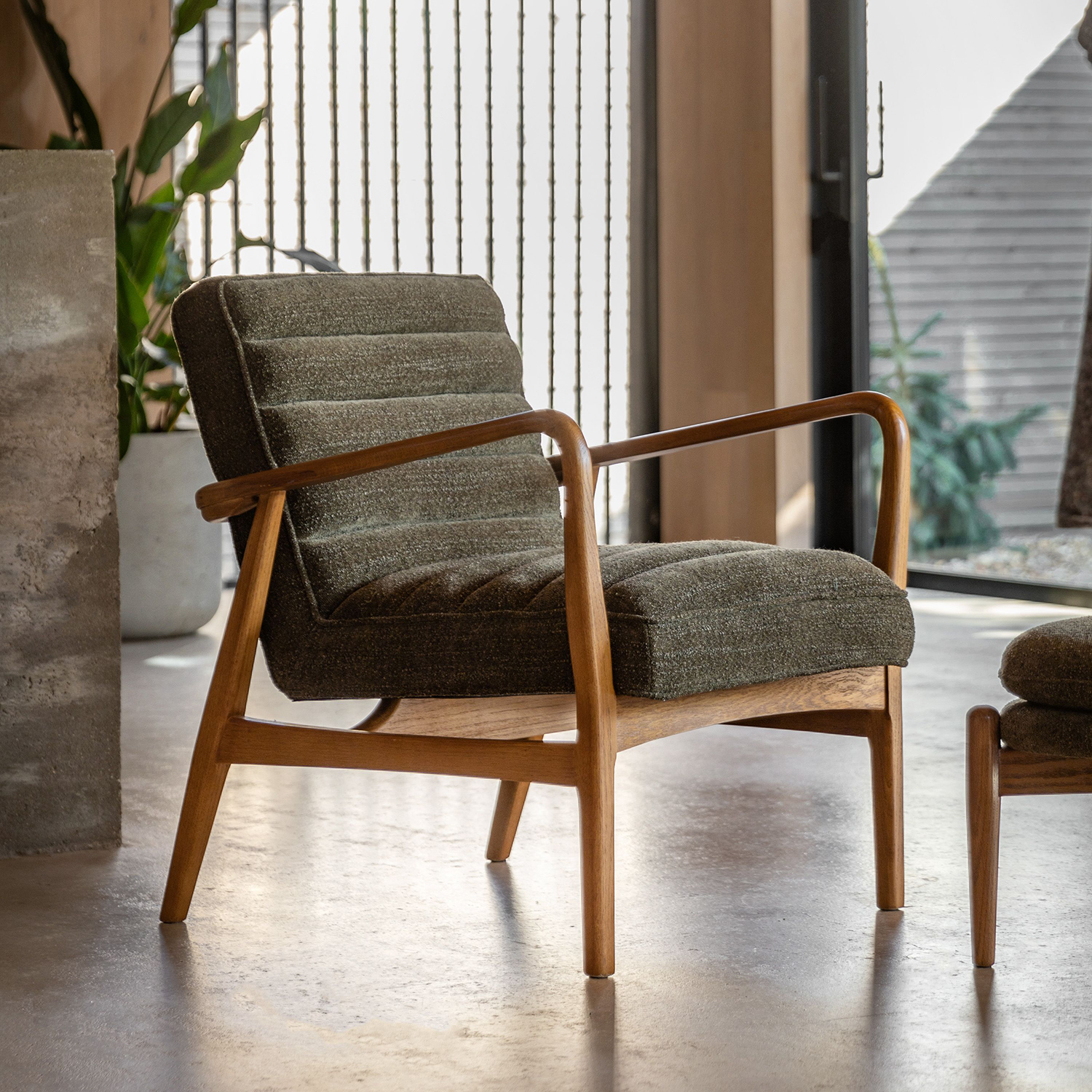 Gallery Direct Datsun Armchair Green Boucle