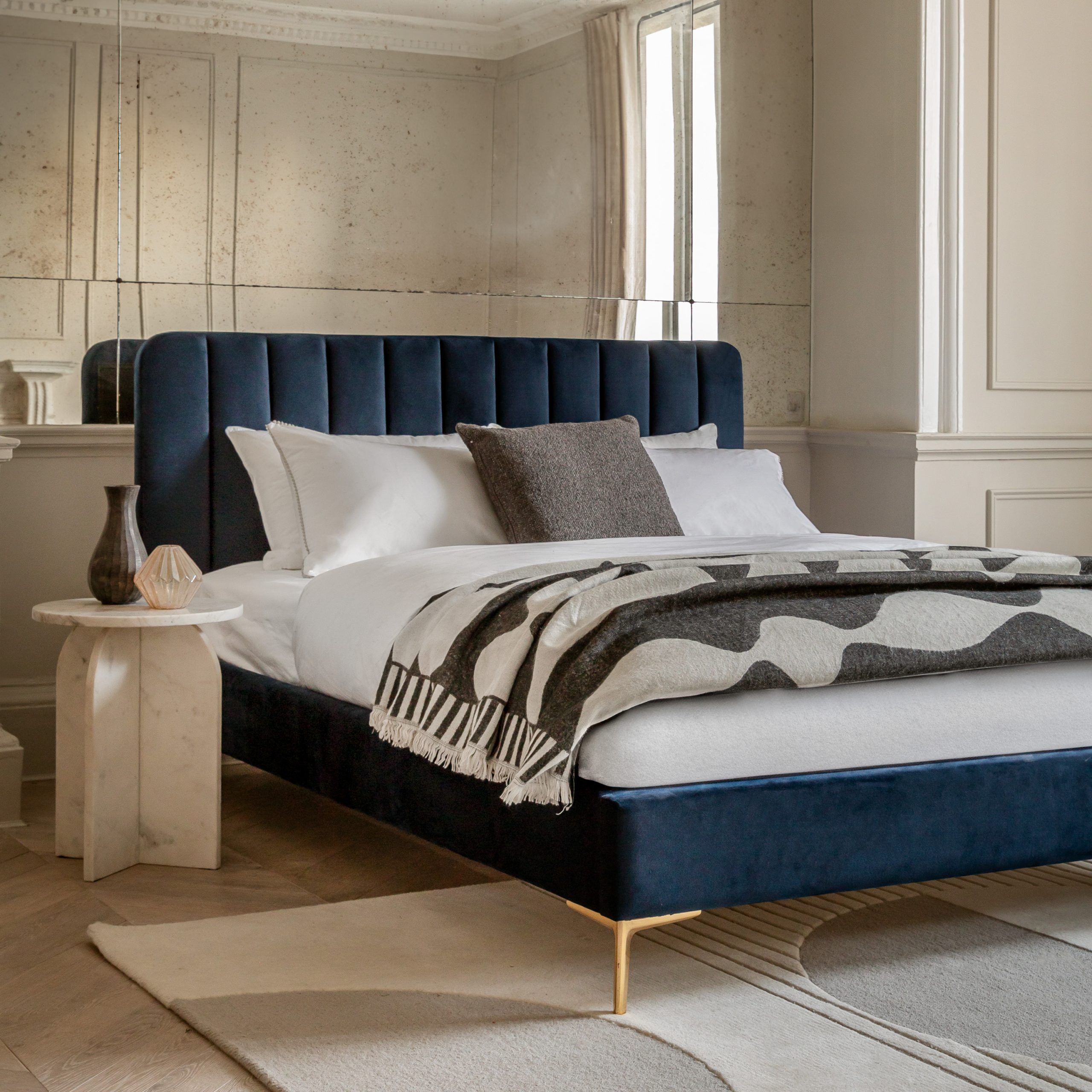 Gallery Direct Kensington 4'6 Bedstead Indigo