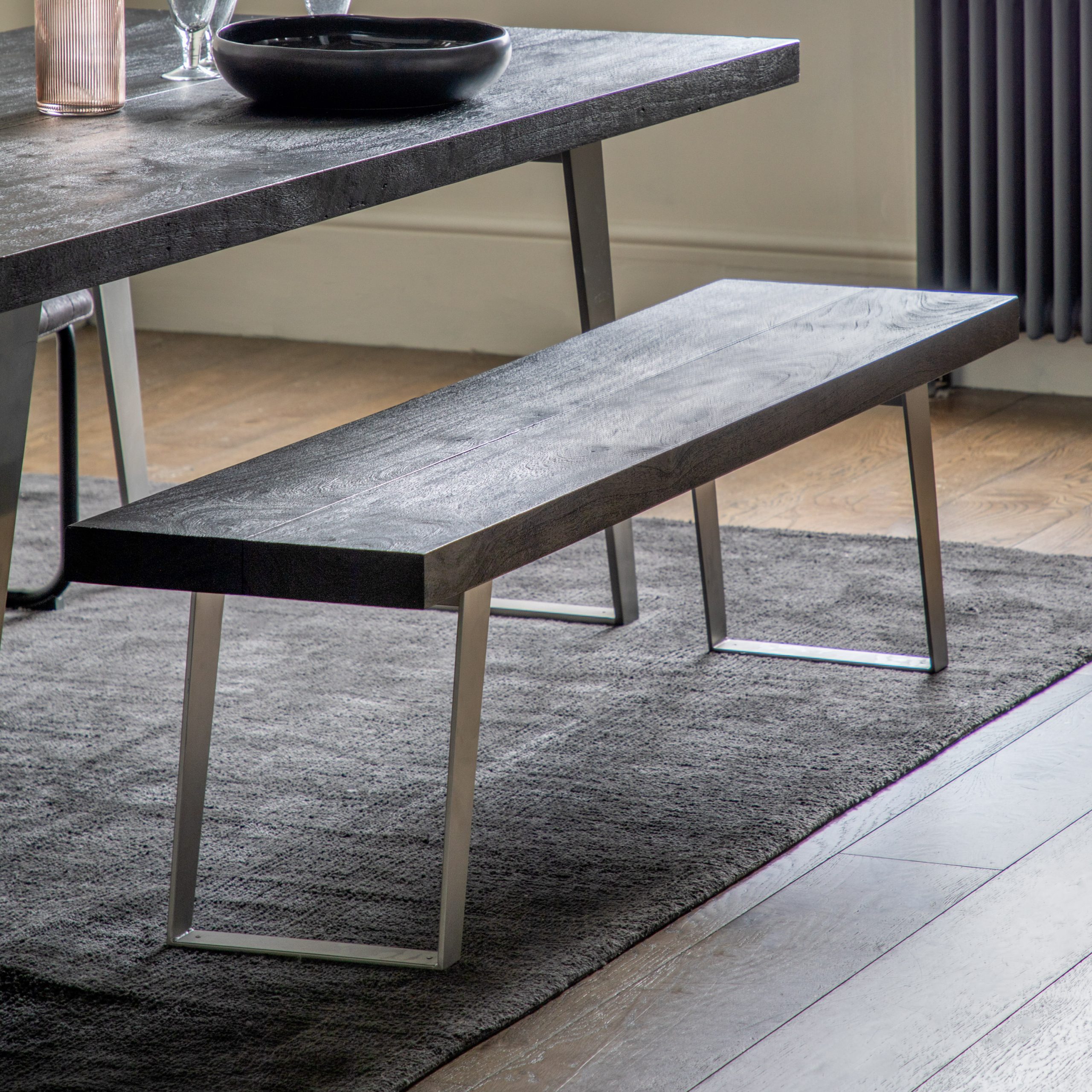 Gallery Direct Newington Dining Bench Black