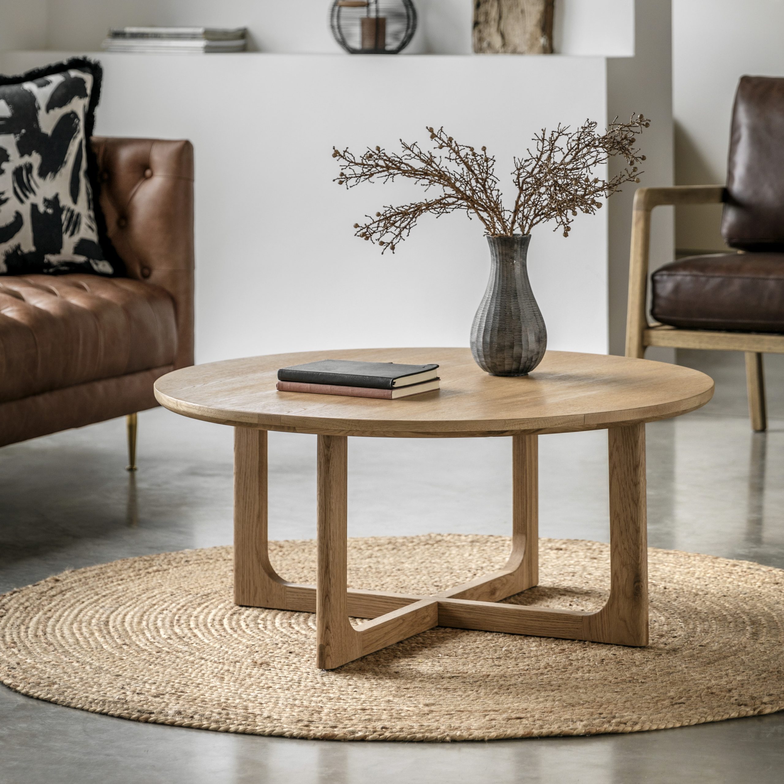 Gallery Direct Craft Round Coffee Table Natural