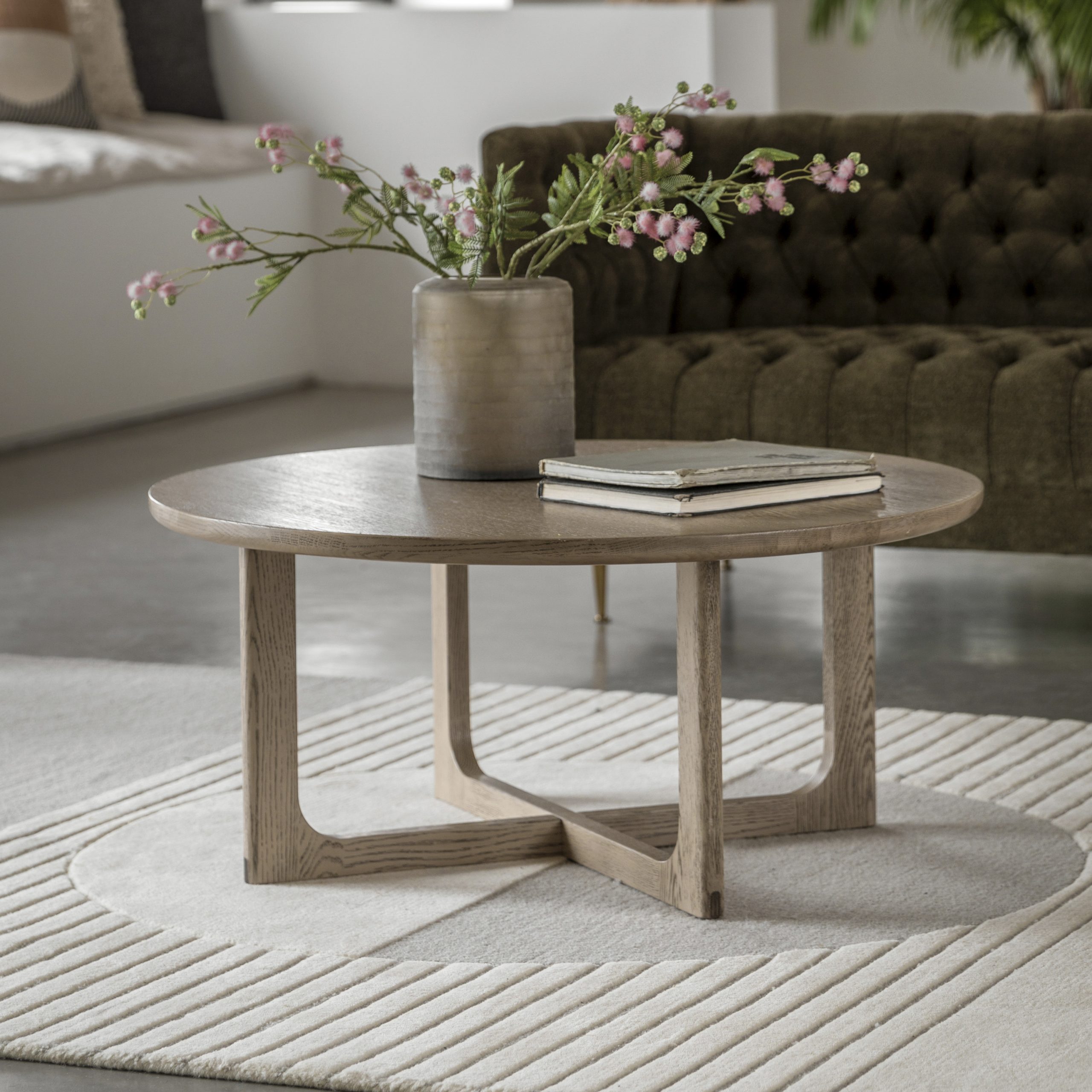 Gallery Direct Craft Round Coffee Table Smoked