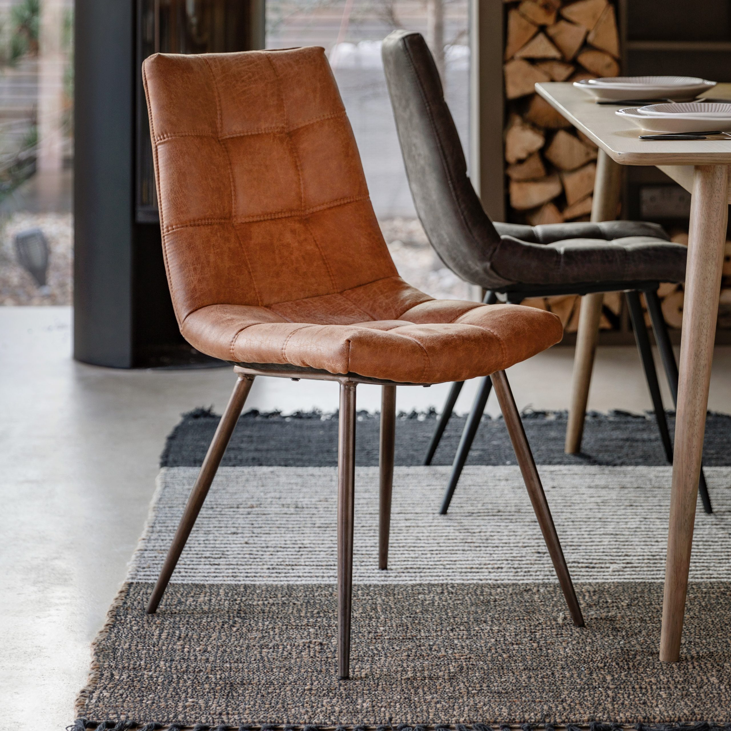 Gallery Direct Darwin Brown Chair (Set of 2)