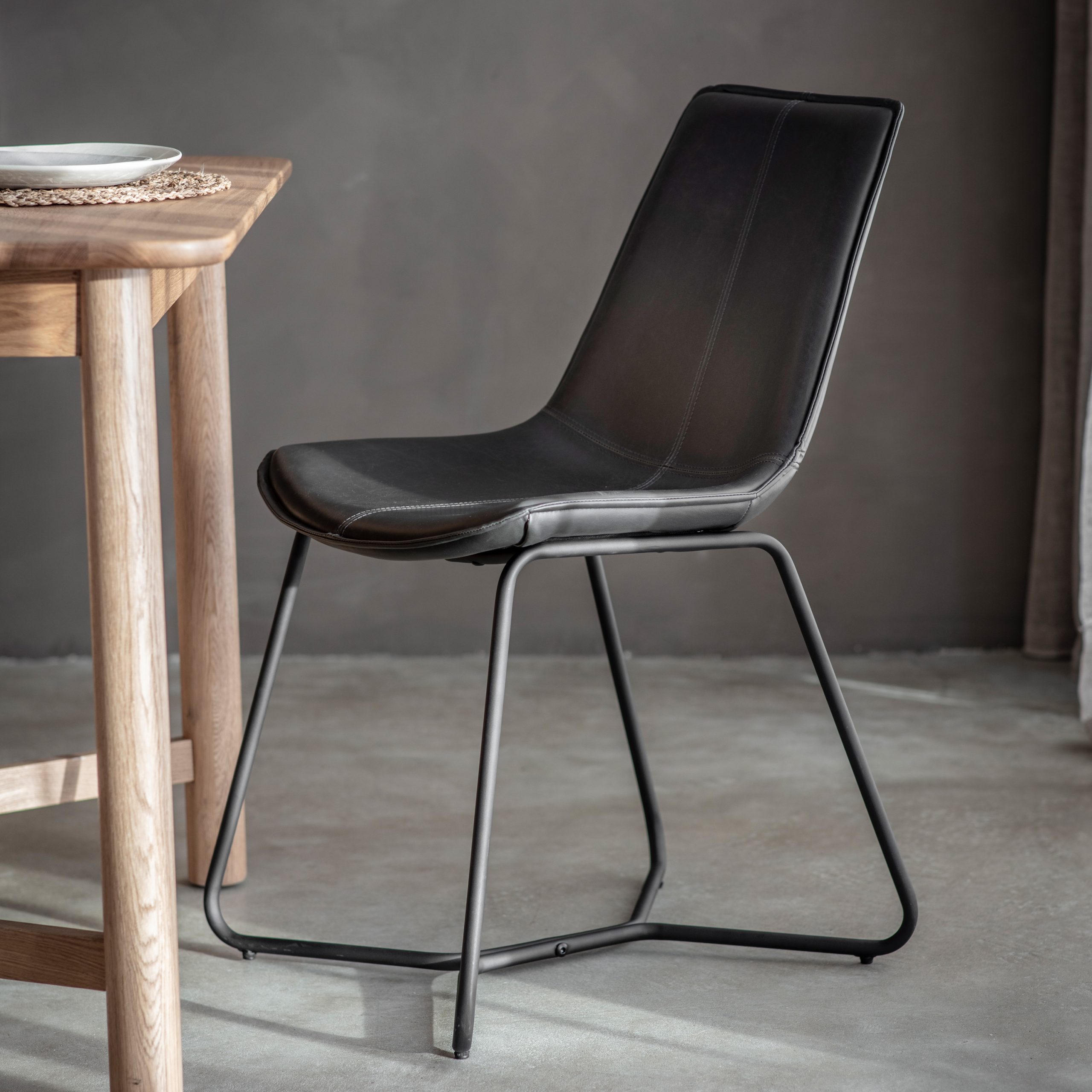 Gallery Direct Hawking Chair Charcoal (Set of 2)