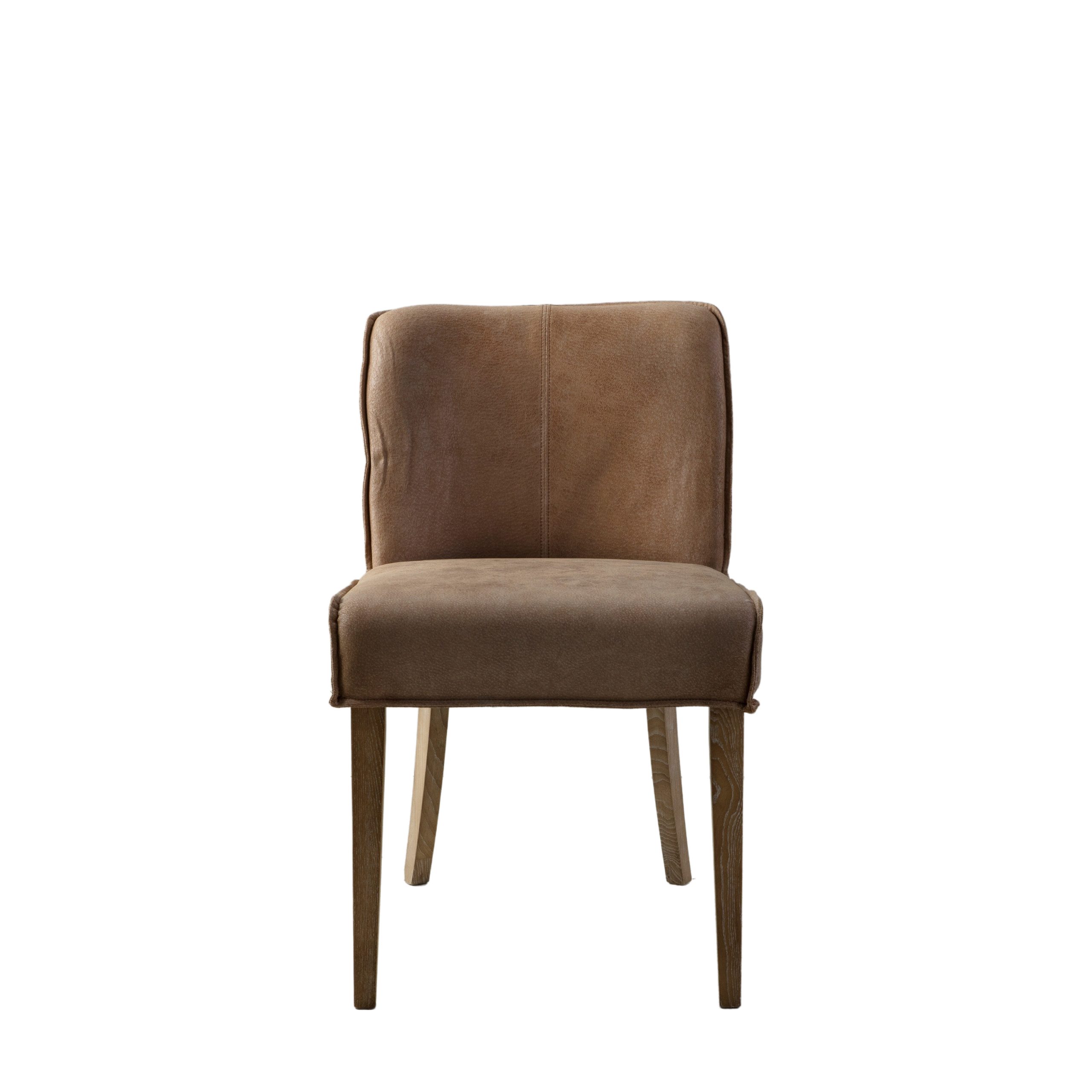 Gallery Direct Tarnby Chair Brown Leather Set of 2 | Shackletons