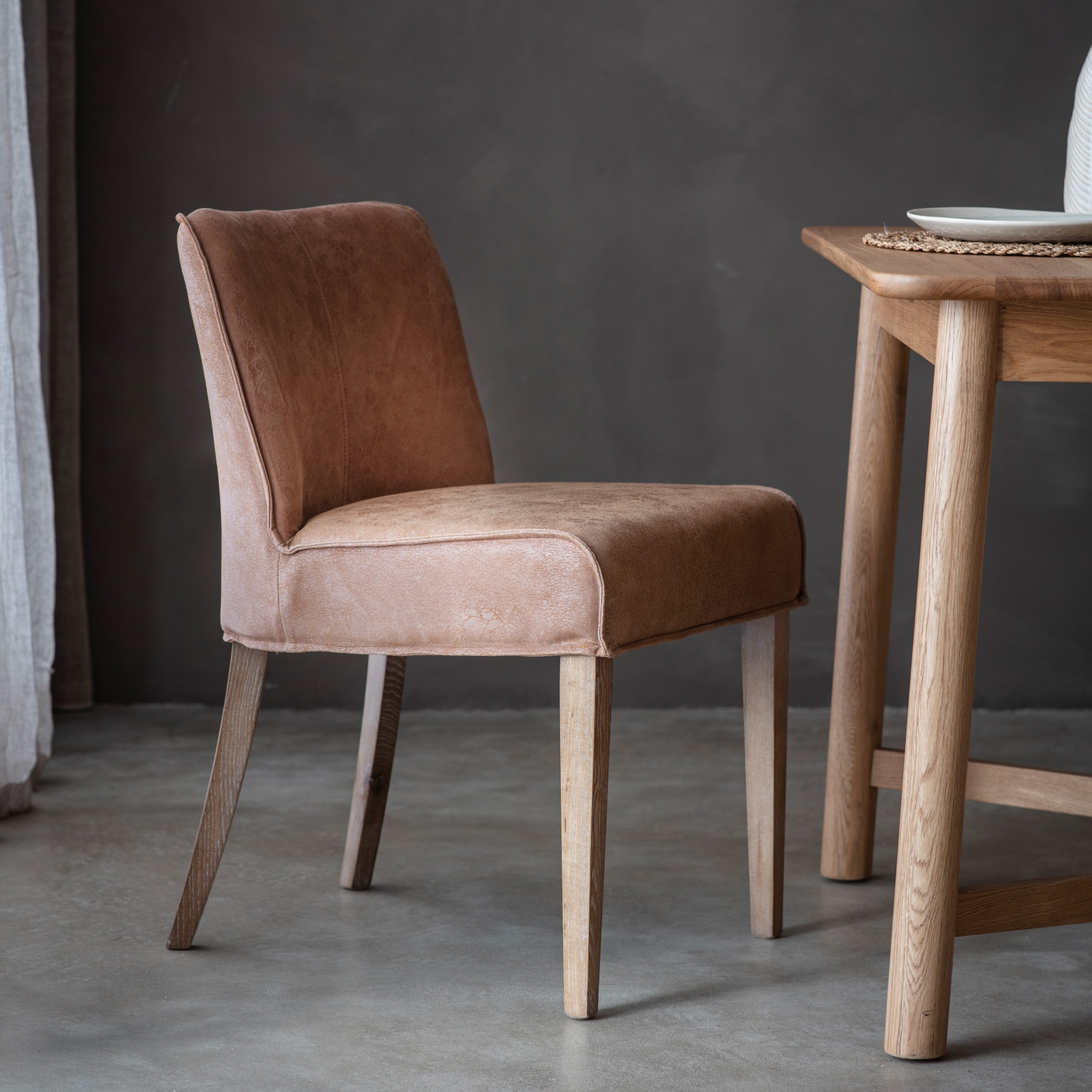 Gallery Direct Tarnby Chair Brown Leather (Set of 2)