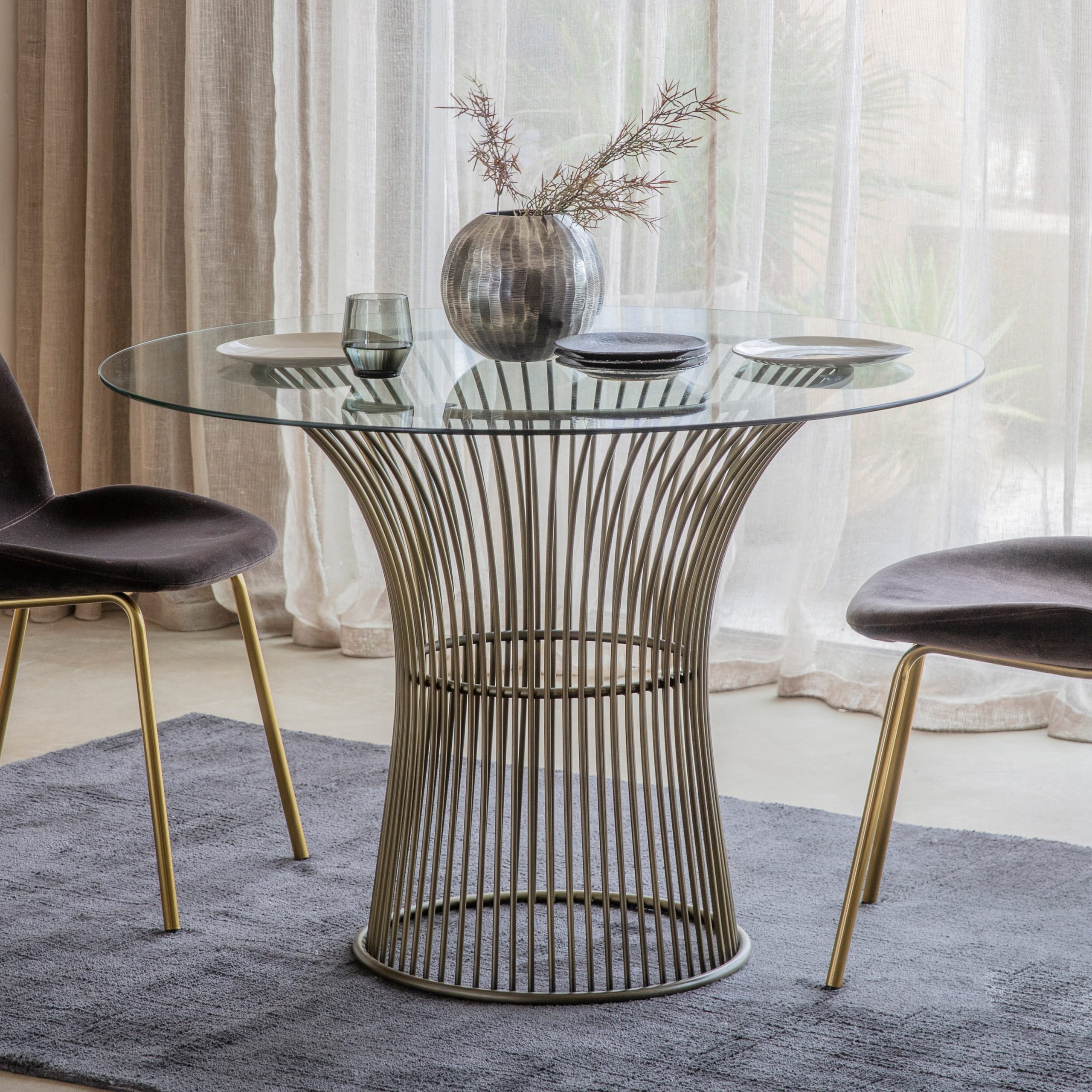 Gallery Direct Zepplin Dining Table Bronze