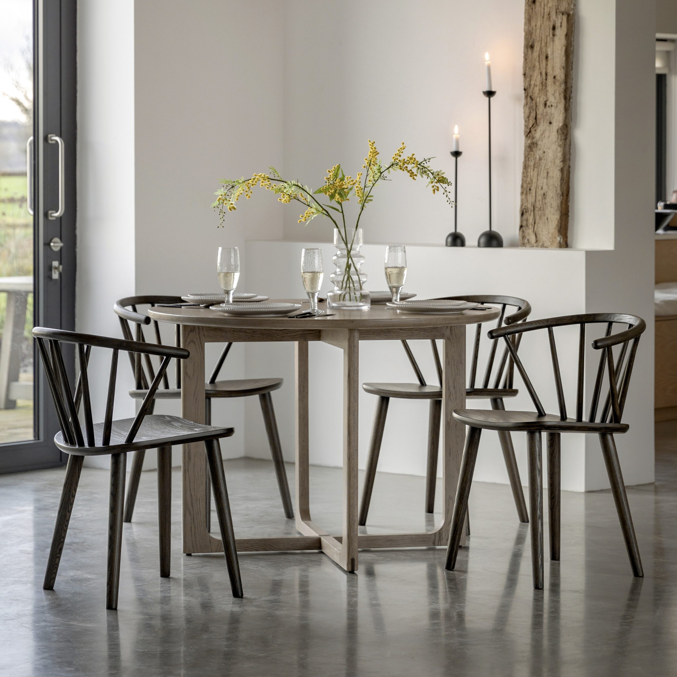 Gallery Direct Craft Round Dining Table Smoked