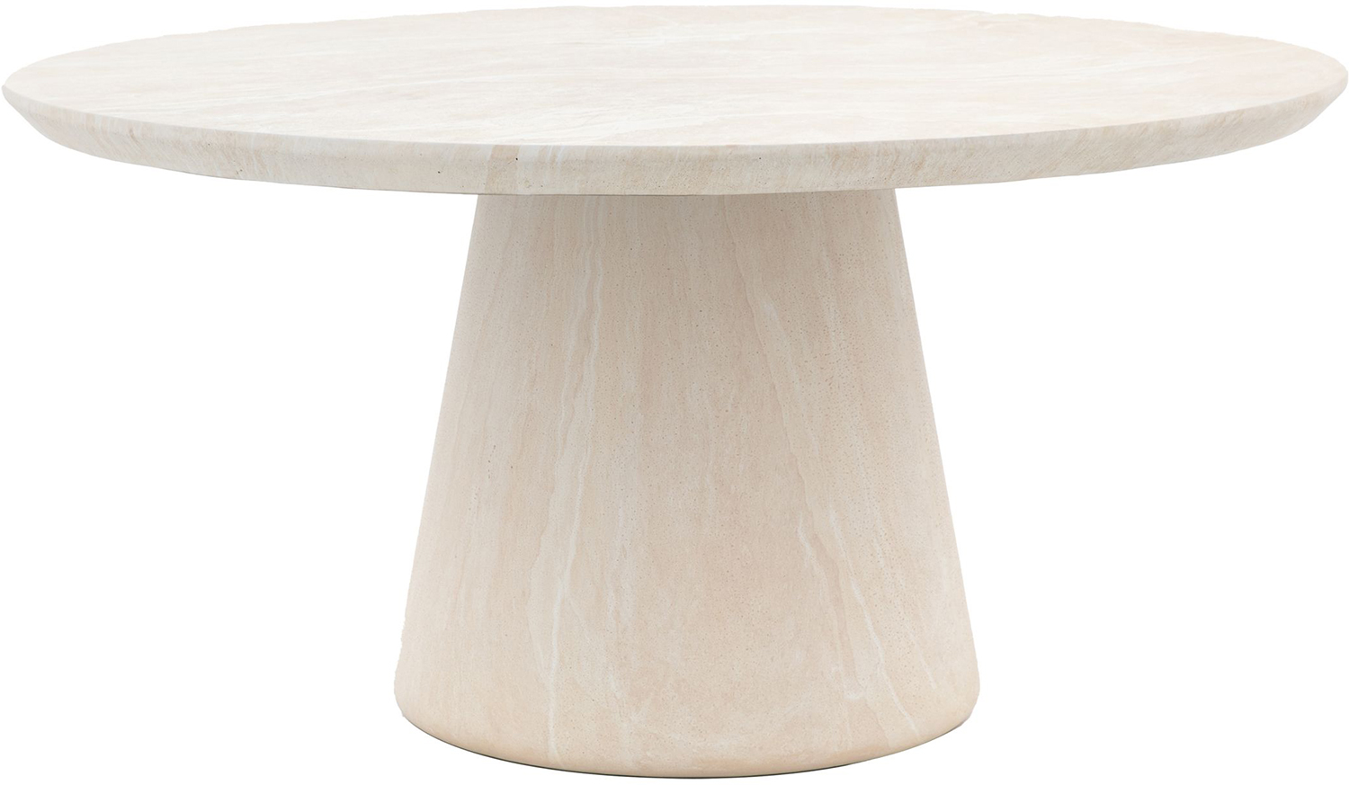 Gallery Direct Pedra Round Dining Table Travertine