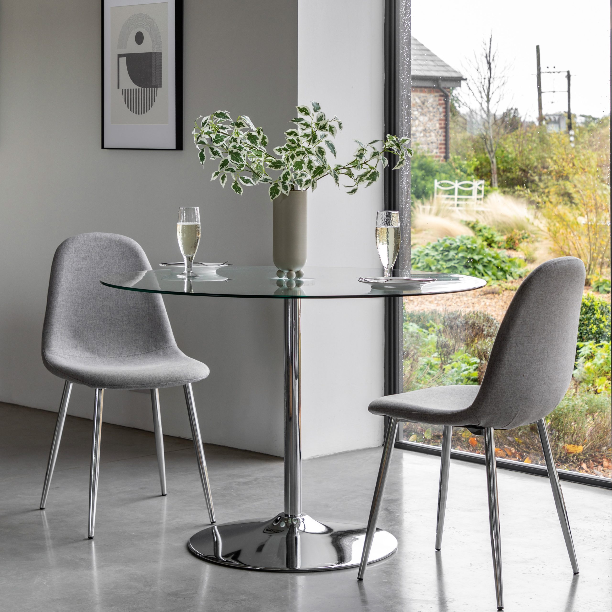 Gallery Direct Fielding Dining Table Clear Glass