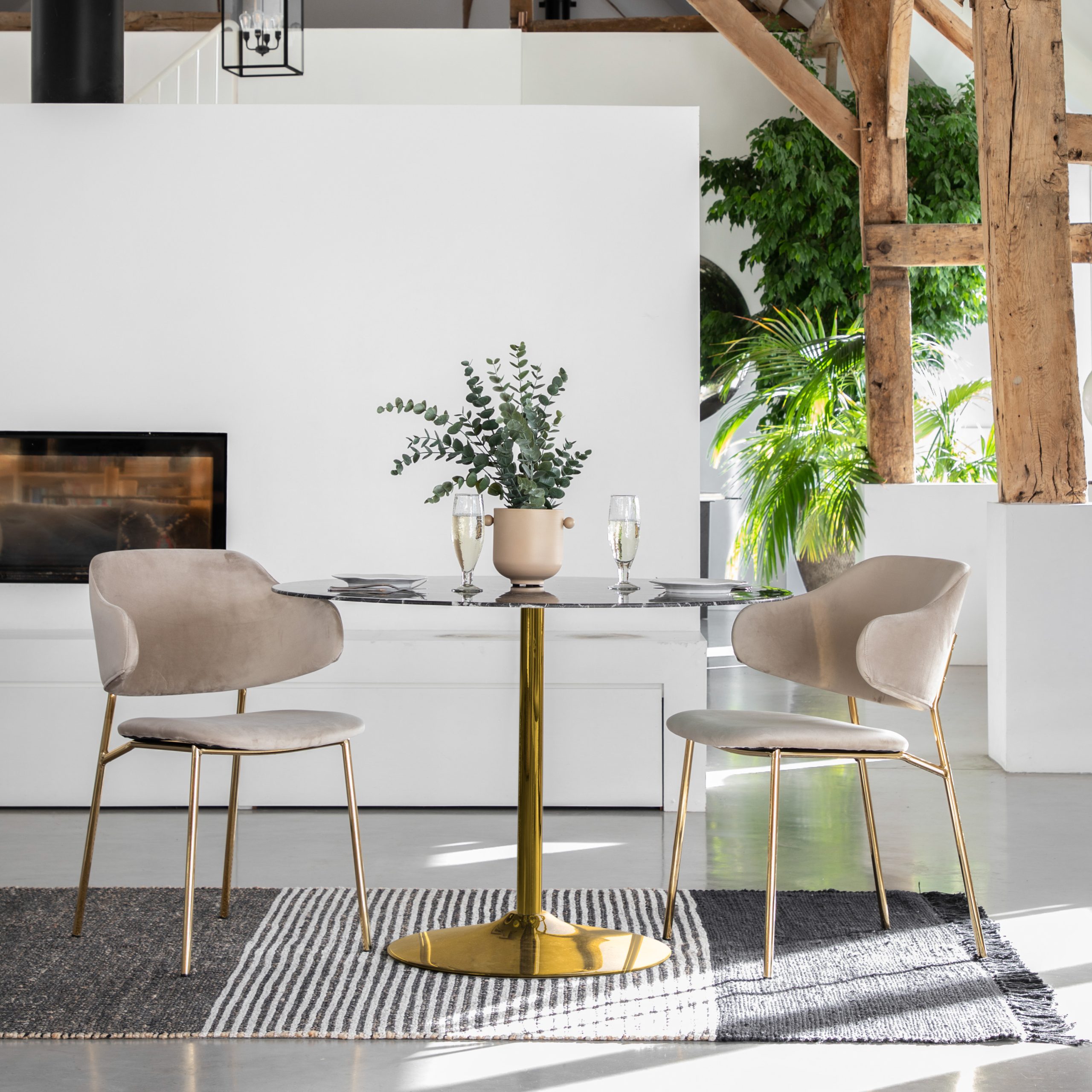 Gallery Direct Fielding Dining Table Black Effect