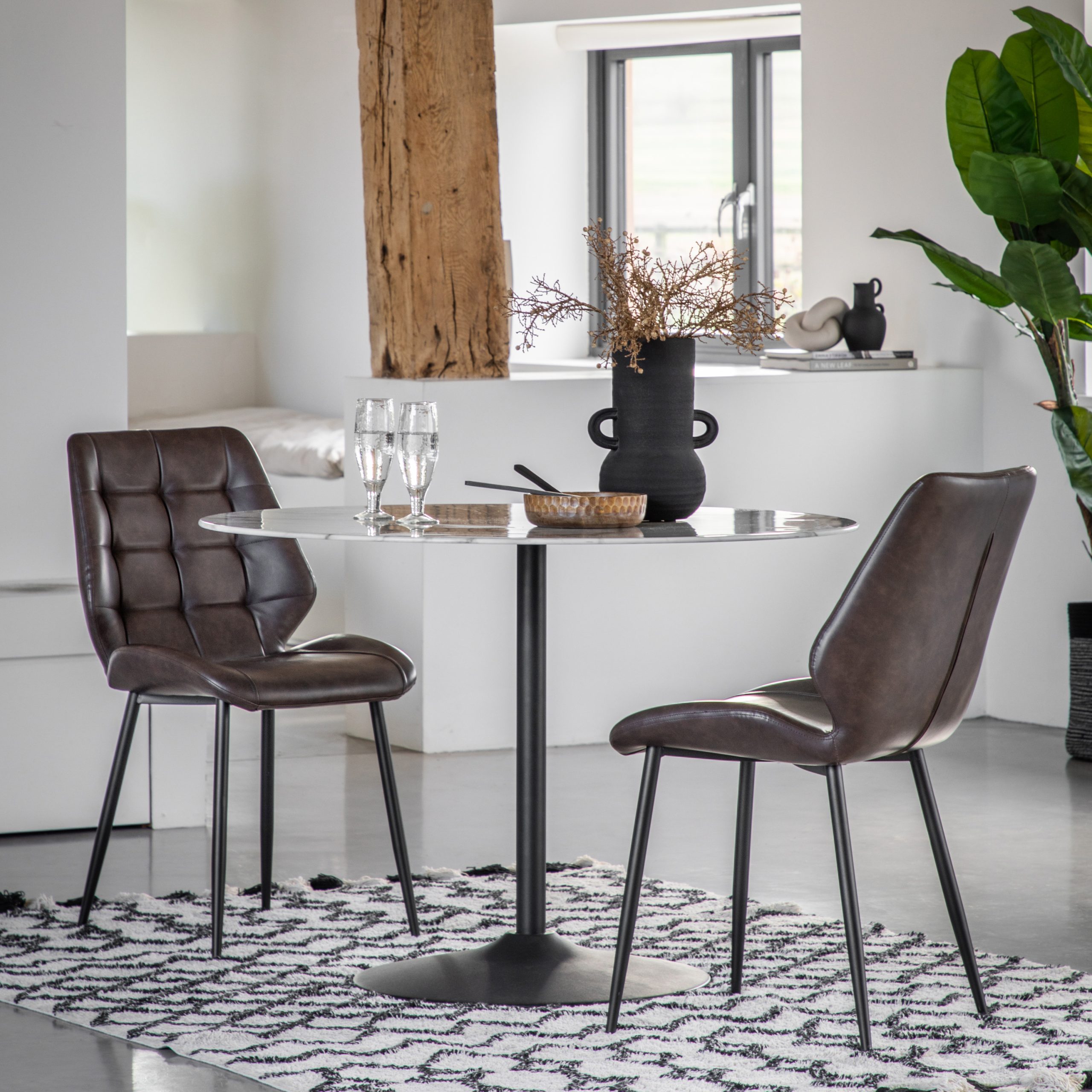 Gallery Direct Fielding Dining Table White Effect