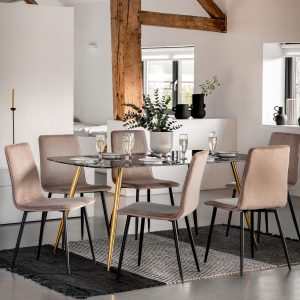 Gallery Direct Evans Dining Table Black Effect | Shackletons