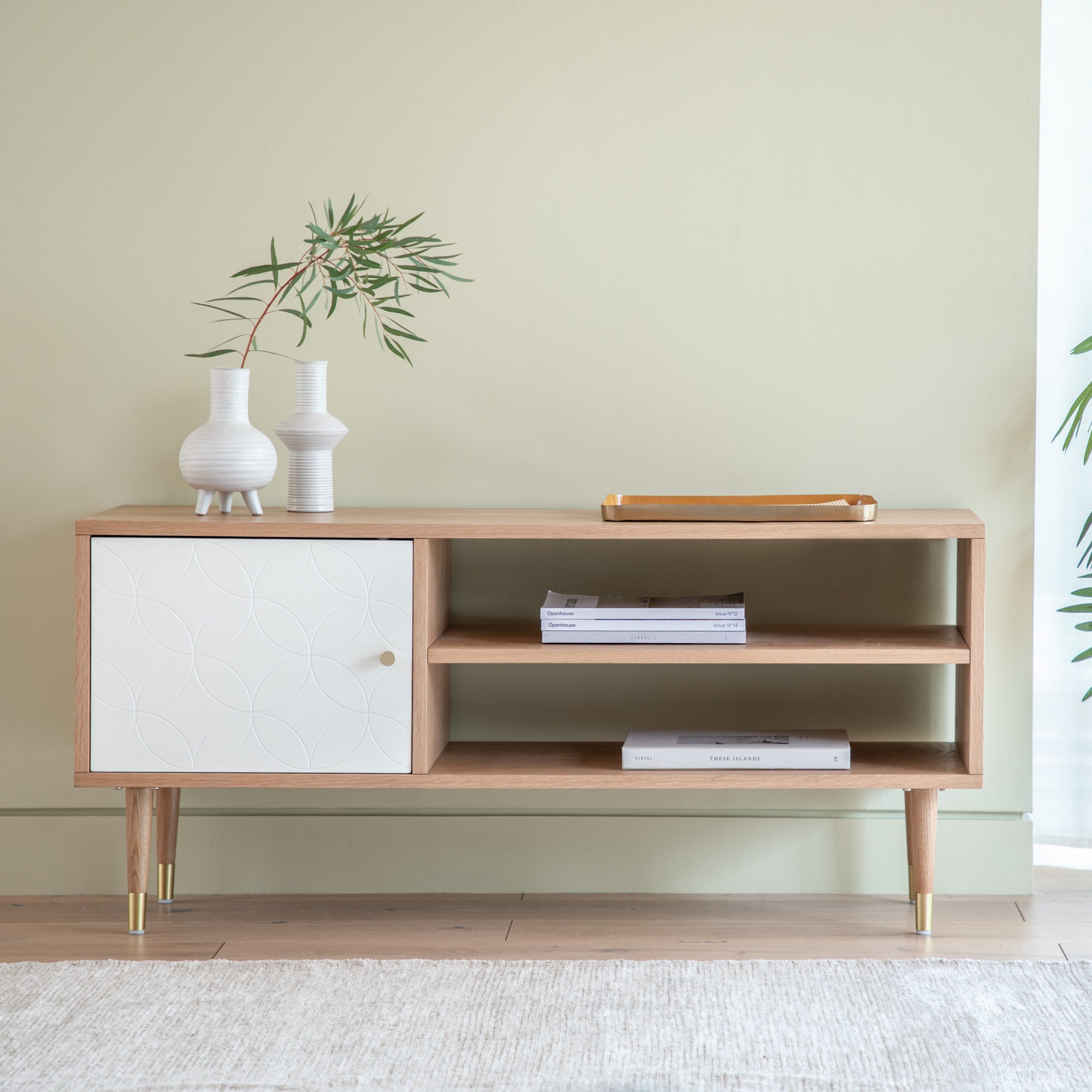 Gallery Direct Newbury Media Unit Oak White