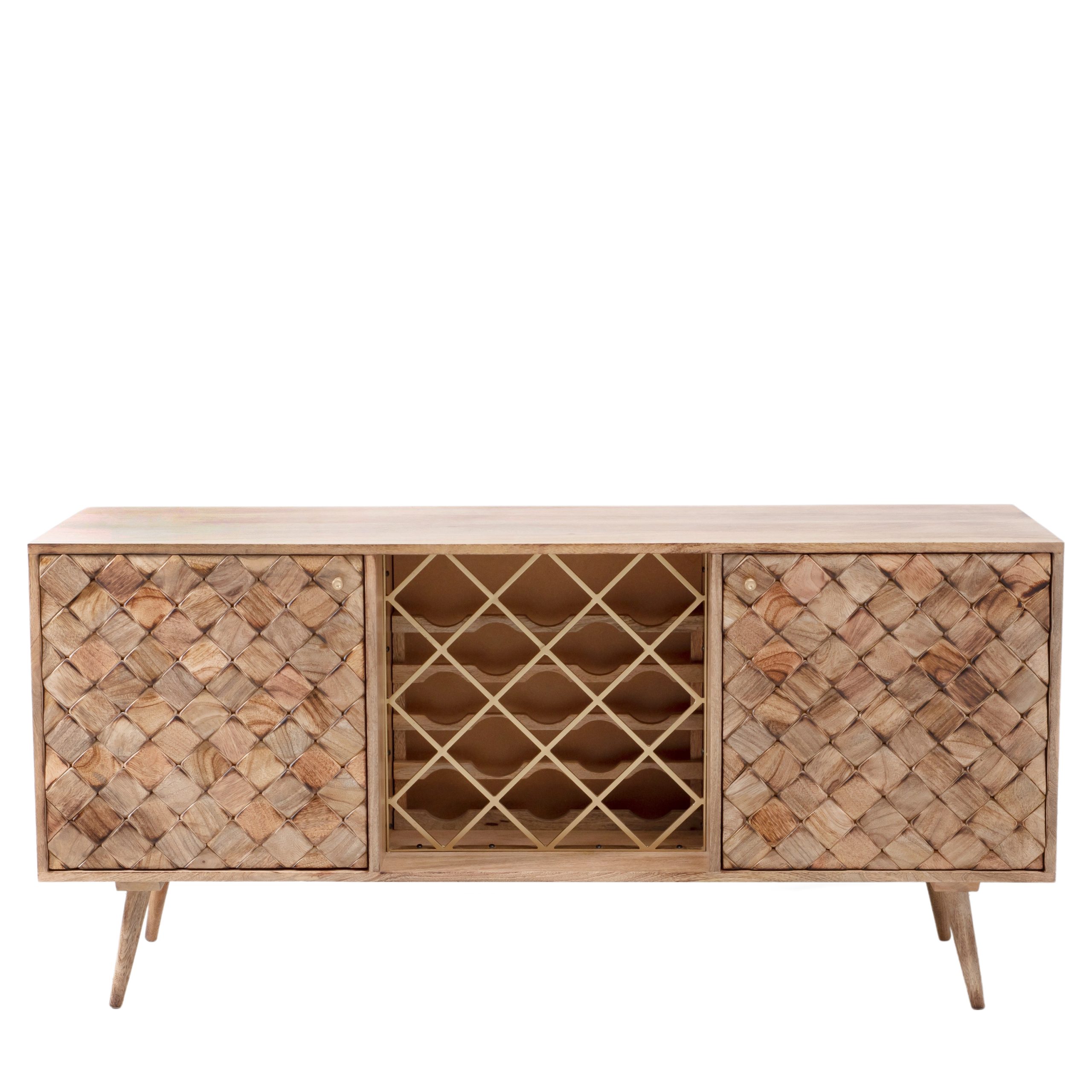 Gallery Direct Tuscany Wine Sideboard Burnt Wax | Shackletons