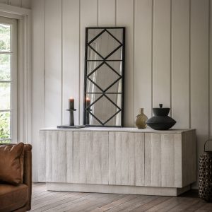 Gallery Direct Iowa 4 Door Sideboard Whitewash | Shackletons