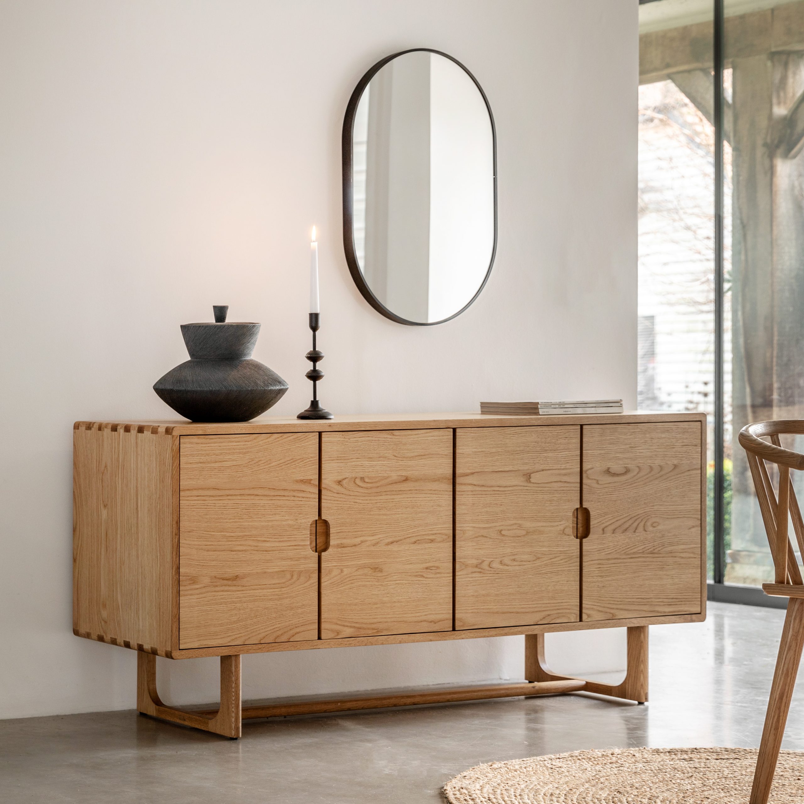 Gallery Direct Craft 4 Door Sideboard Natural