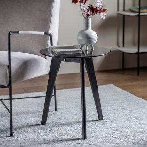 Gallery Direct Blair Round Side Table Black | Shackletons