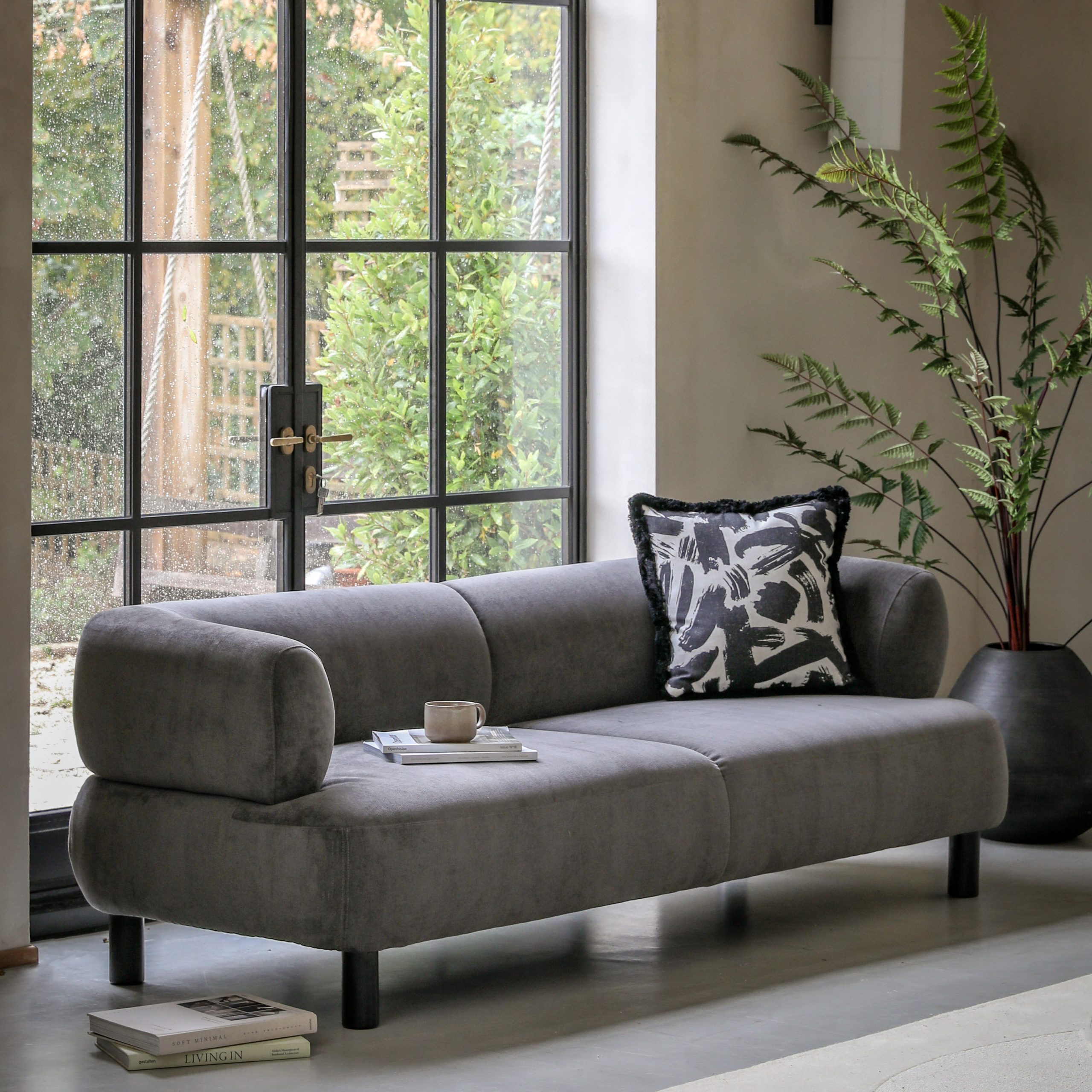 Gallery Direct Ardo 3 Seater Sofa Anthracite