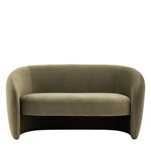 Gallery Direct Curvo 2 Seater Sofa Moss Green | Shackletons