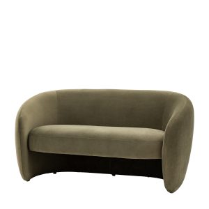 Gallery Direct Curvo 2 Seater Sofa Moss Green | Shackletons