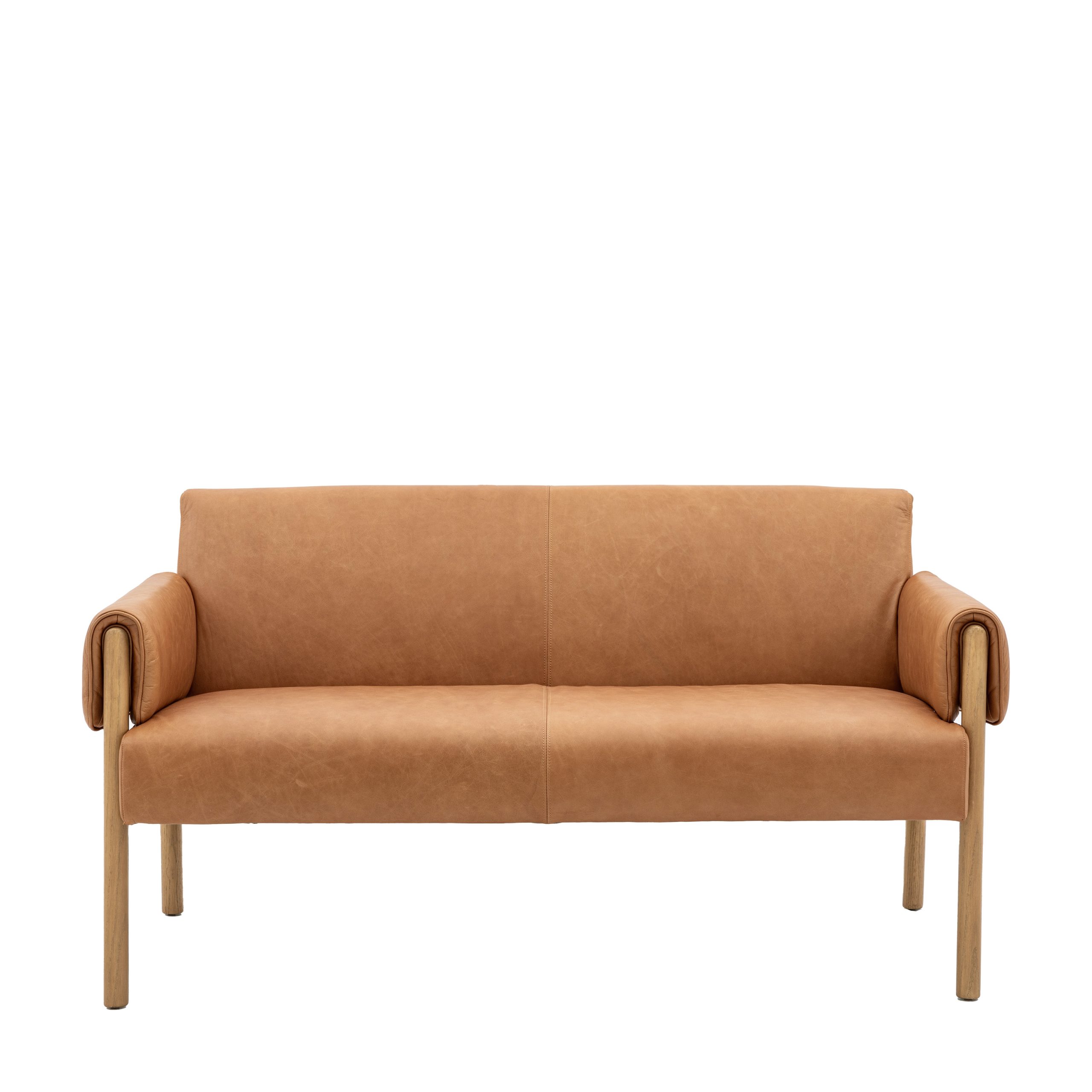 Gallery Direct Stratford 2 Seater Sofa Brown Leather x | Shackletons