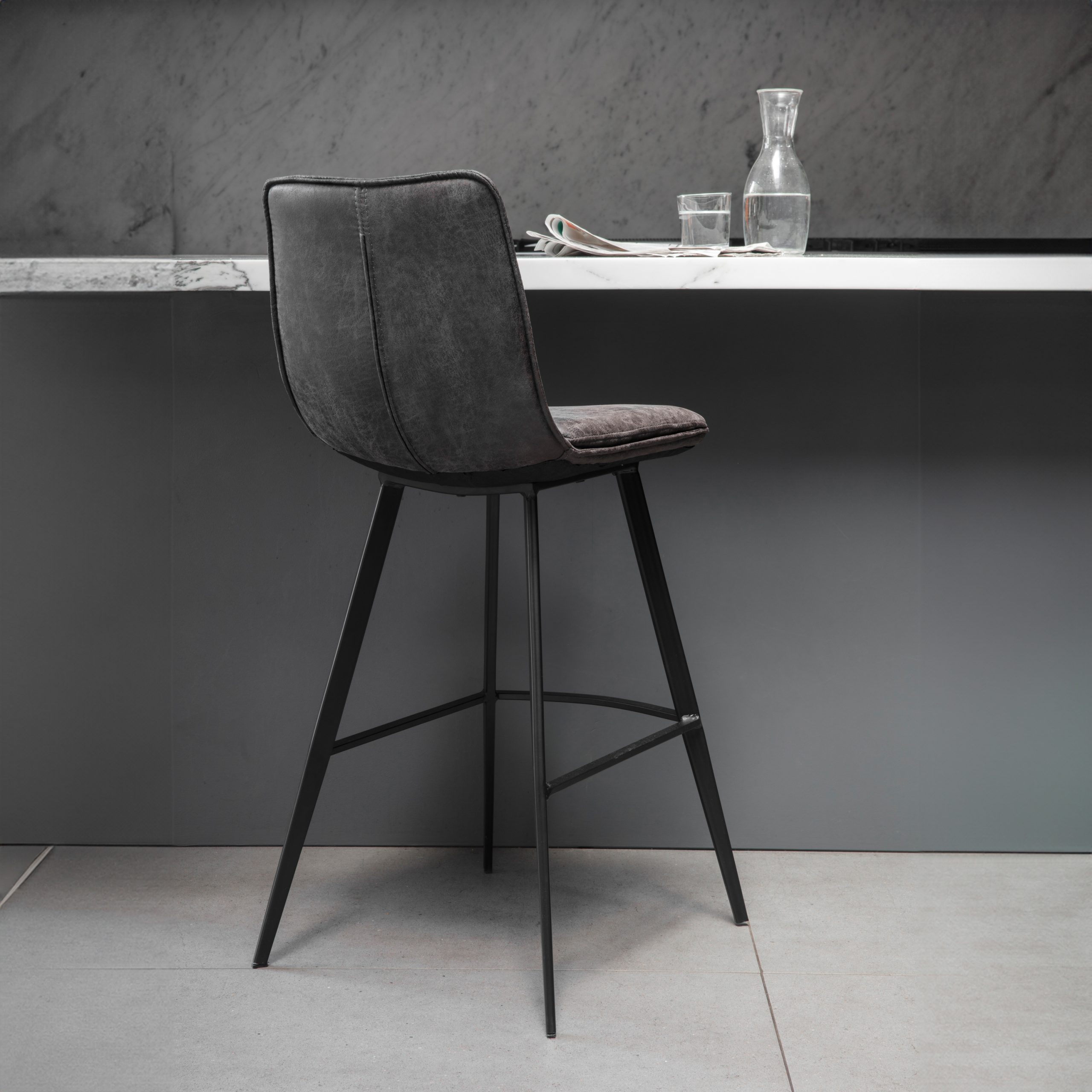 Gallery Direct Kelly Bar Chair in Grey