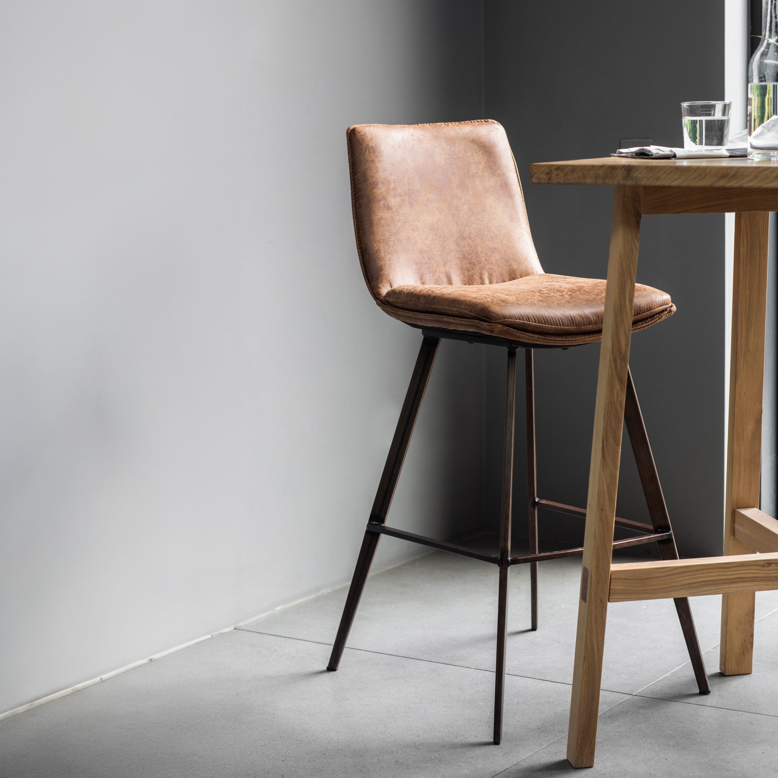 Gallery Direct Kelly Bar Chair in Brown (2pk)