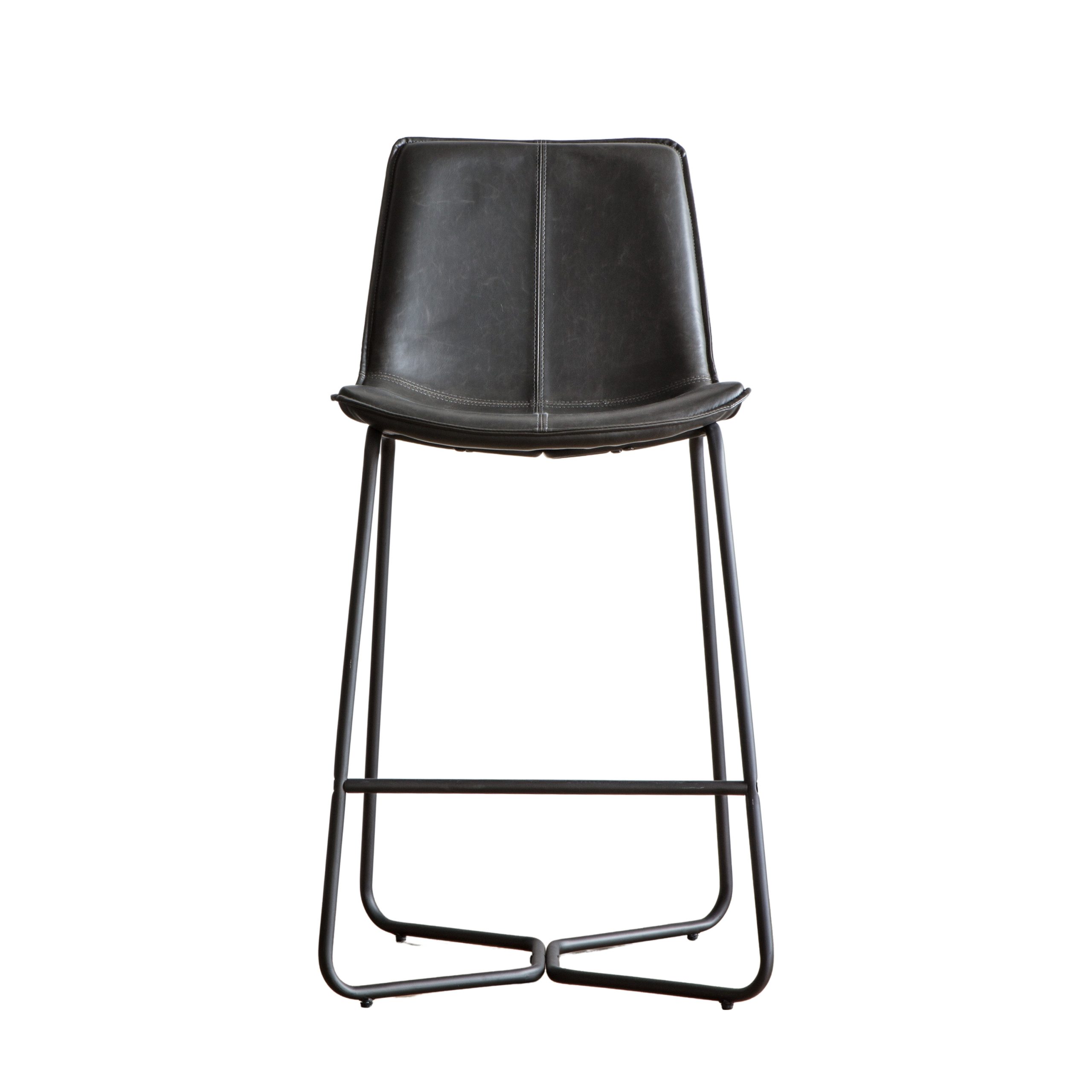 Gallery Direct Hawking Stool Charcoal (Set of 2)