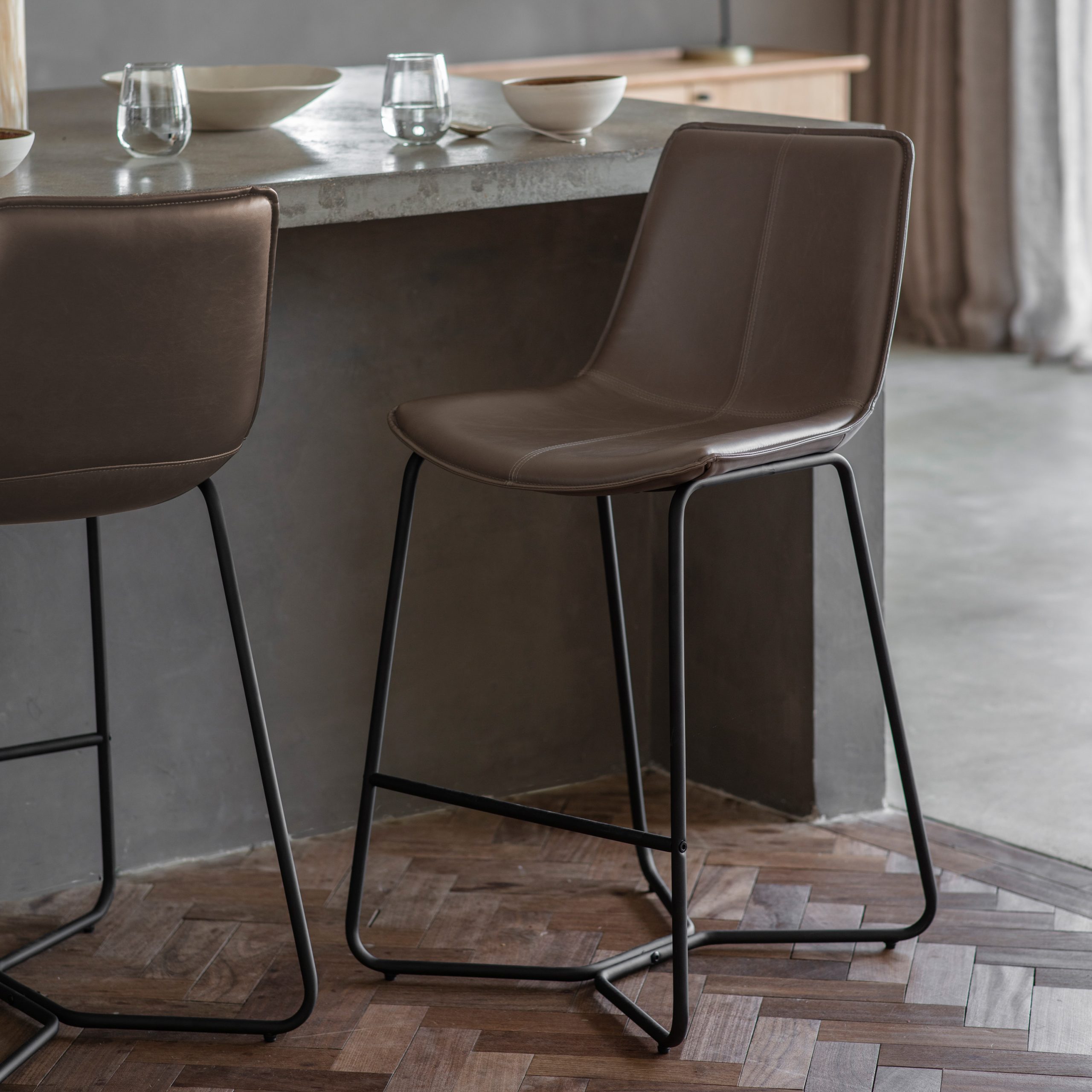 Gallery Direct Hawking Stool Ember (Set of 2)
