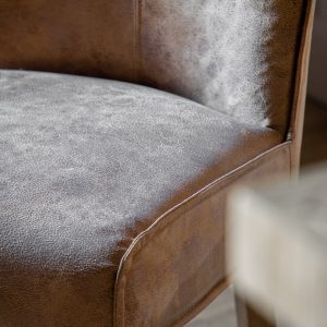 Gallery Direct Tarnby Bar Stool Brown Leather Set of 2 | Shackletons
