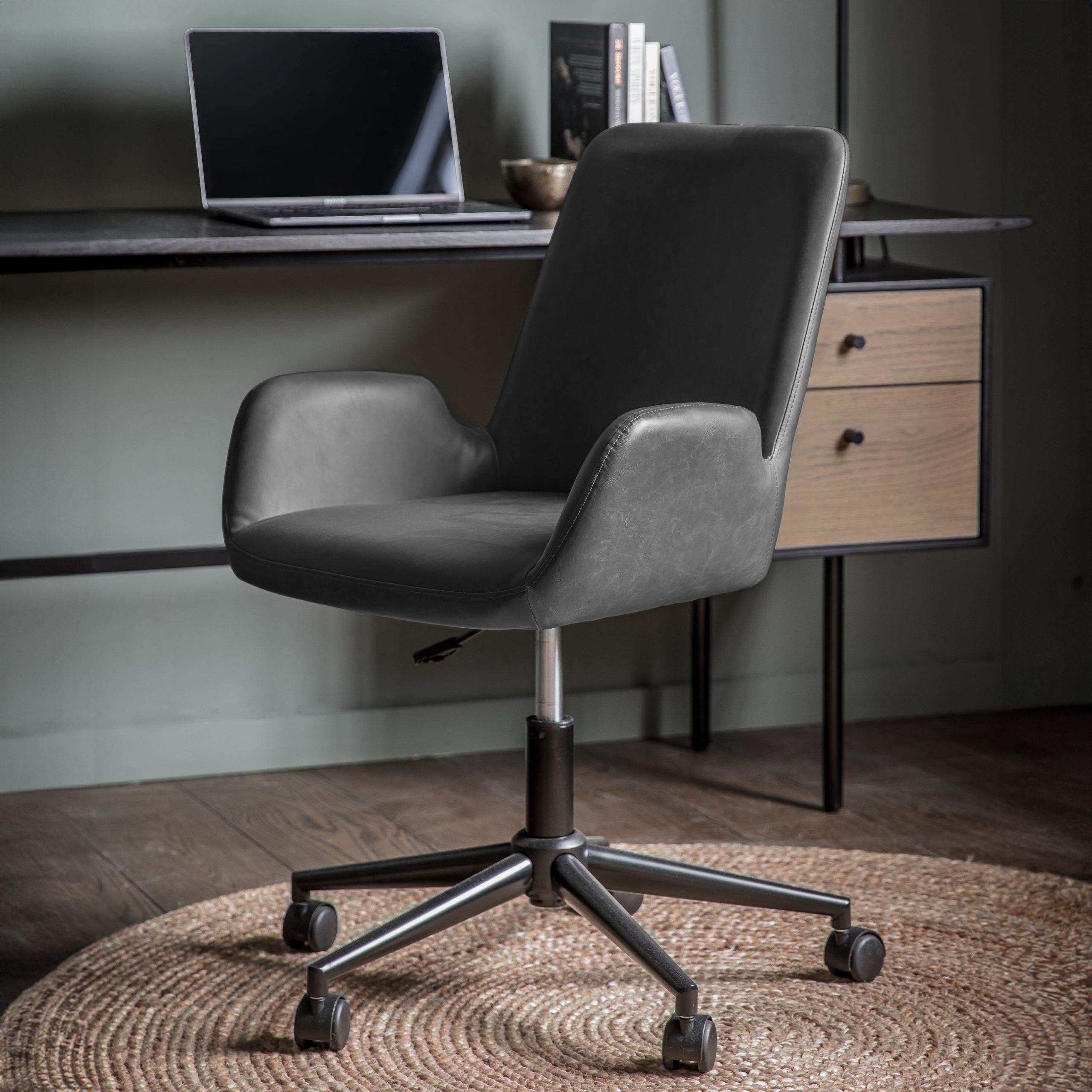 Gallery Direct Faraday Swivel Chair Charcoal