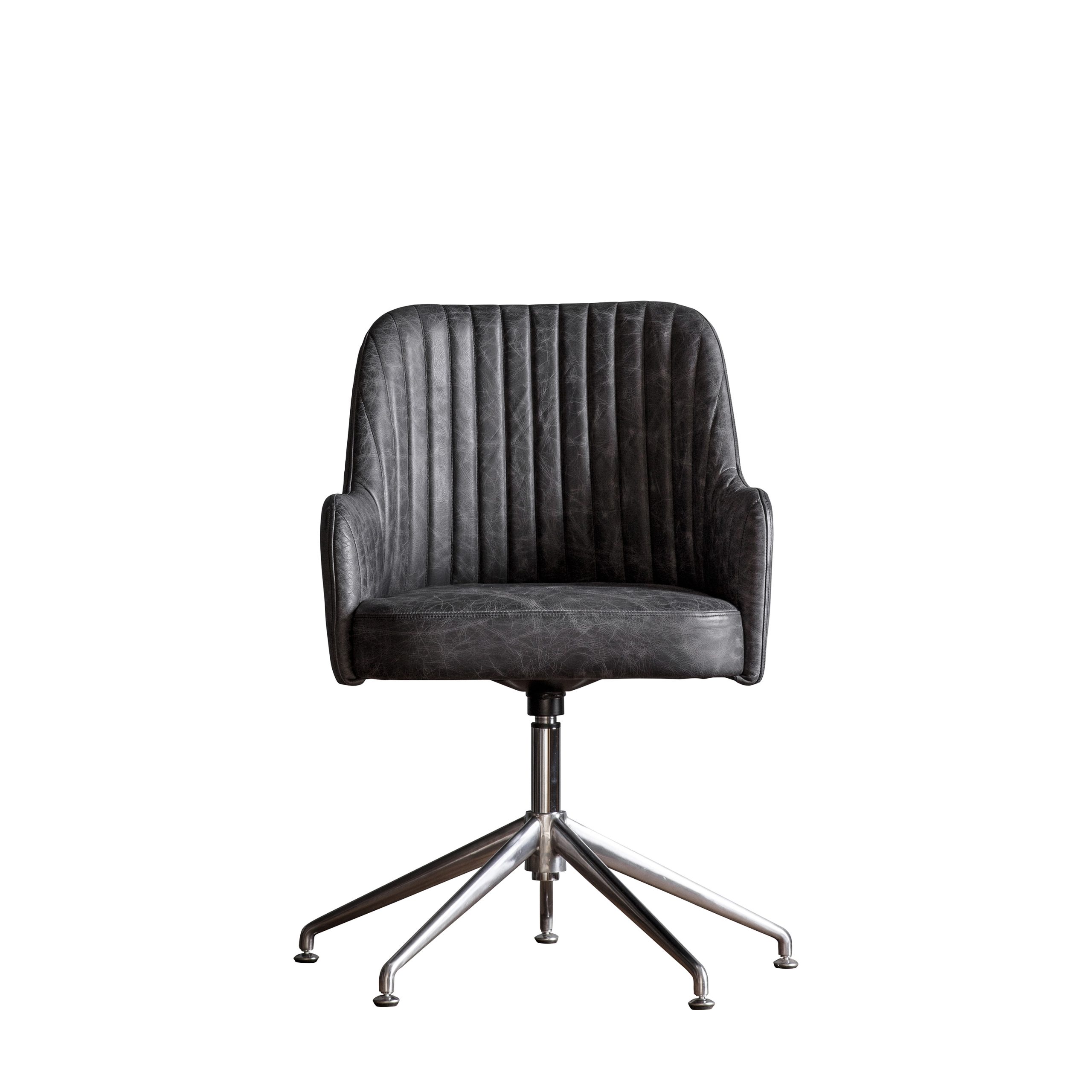 Gallery Direct Curie Swivel Chair Antique Ebony | Shackletons