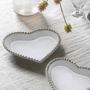 Gallery Direct Beaded Heart Plate Set of 3 | Shackletons