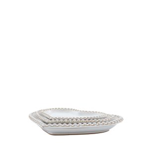 Gallery Direct Beaded Heart Plate Set of 3 | Shackletons