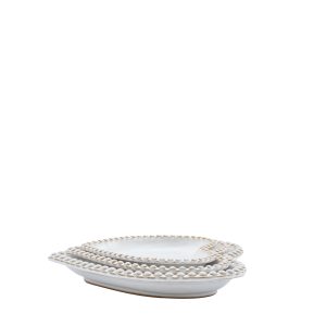 Gallery Direct Beaded Heart Plate Set of 3 | Shackletons