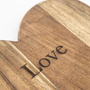 Gallery Direct Emotive Heart Chopping Board Natural | Shackletons