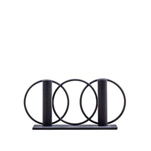 Gallery Direct Yara Candlestick x2 Metal Black | Shackletons