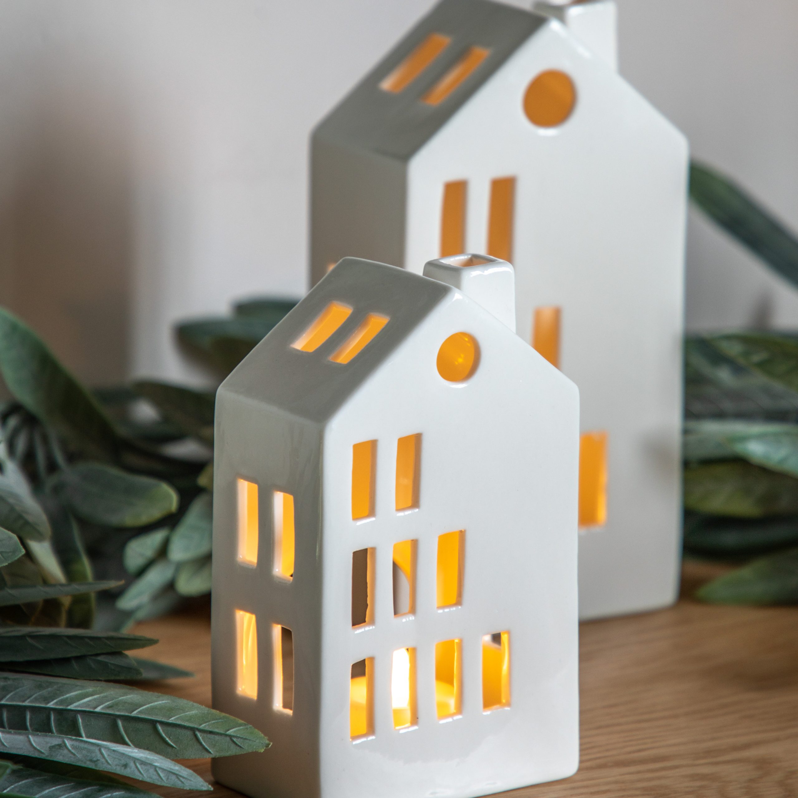 Gallery Direct Home Tealight Holder White Porcelain