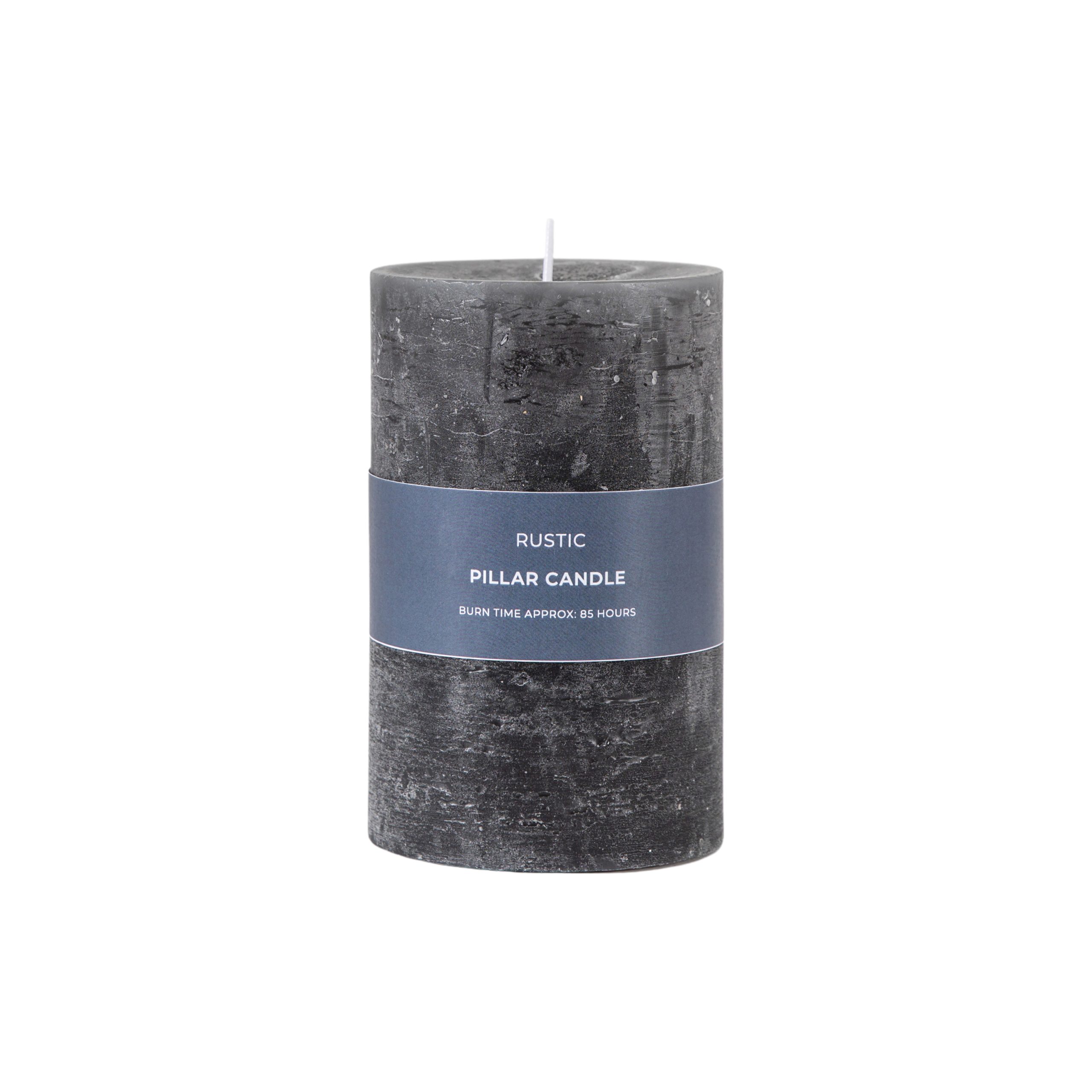 Gallery Direct Pillar Candle Rustic Slate | Shackletons