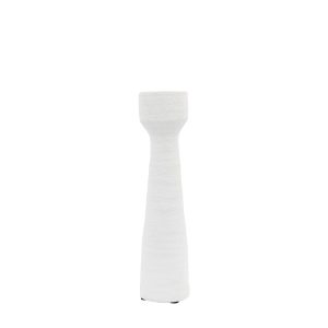 Gallery Direct Luna Candlestick Small White S2 | Shackletons
