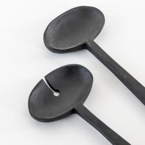 Gallery Direct Lena Salad Servers Black Set of 2 | Shackletons
