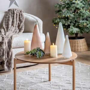 Gallery Direct Ribbed Tree Brown Frost Glass | Shackletons