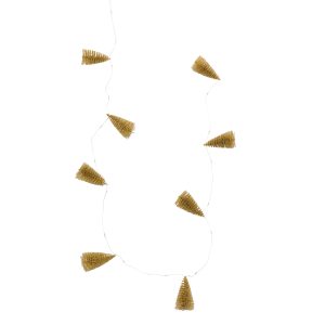 Gallery Direct Brush Tree Garland  LED Lights Gold | Shackletons