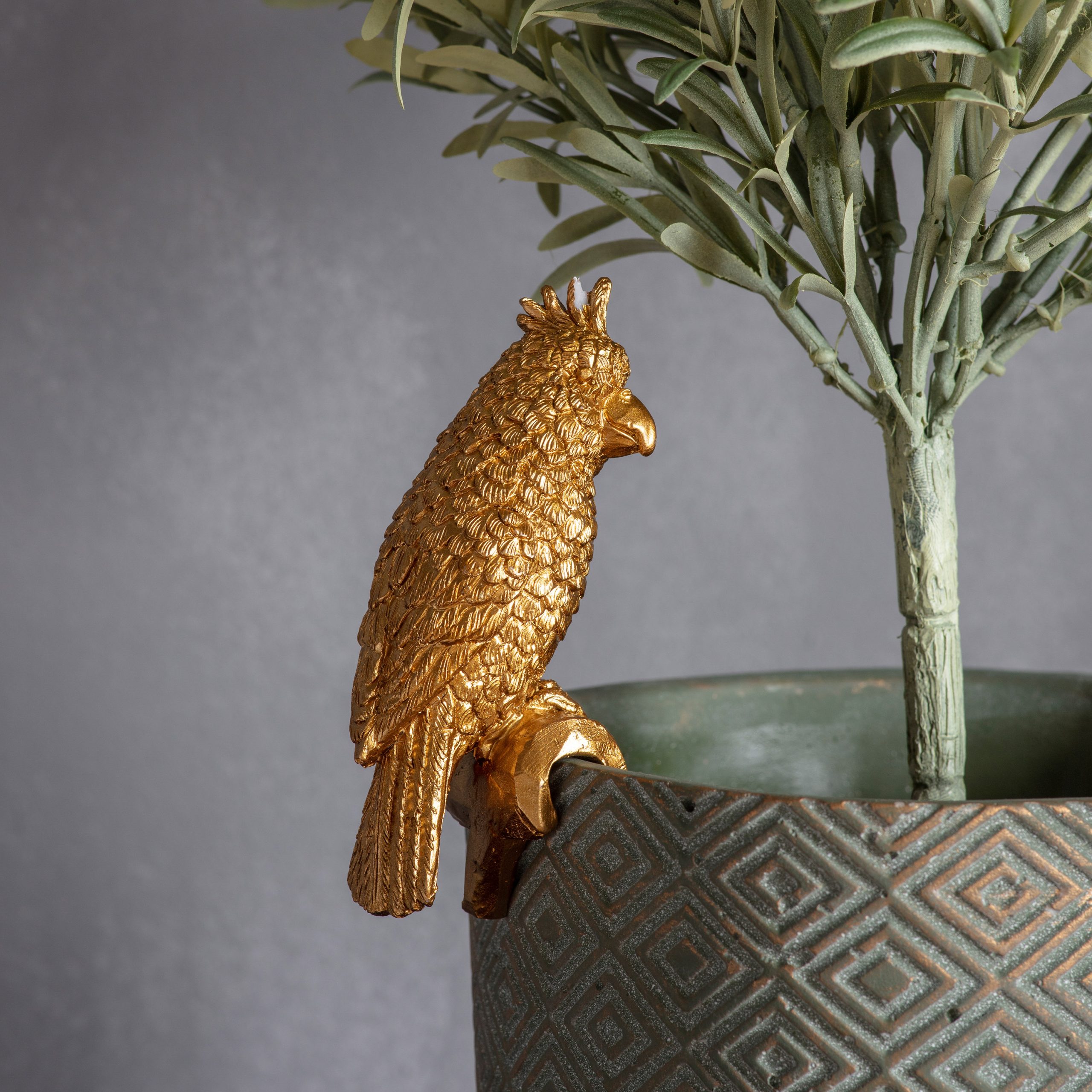 Gallery Direct Levi Parrot Pot Hanger Gold (Pack of 2)