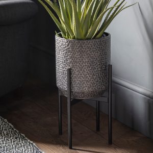 Gallery Direct Anders Metal Planter Black | Shackletons