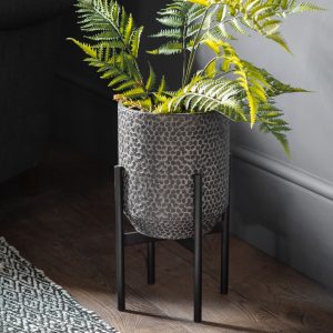Gallery Direct Anders Metal Planter Black | Shackletons