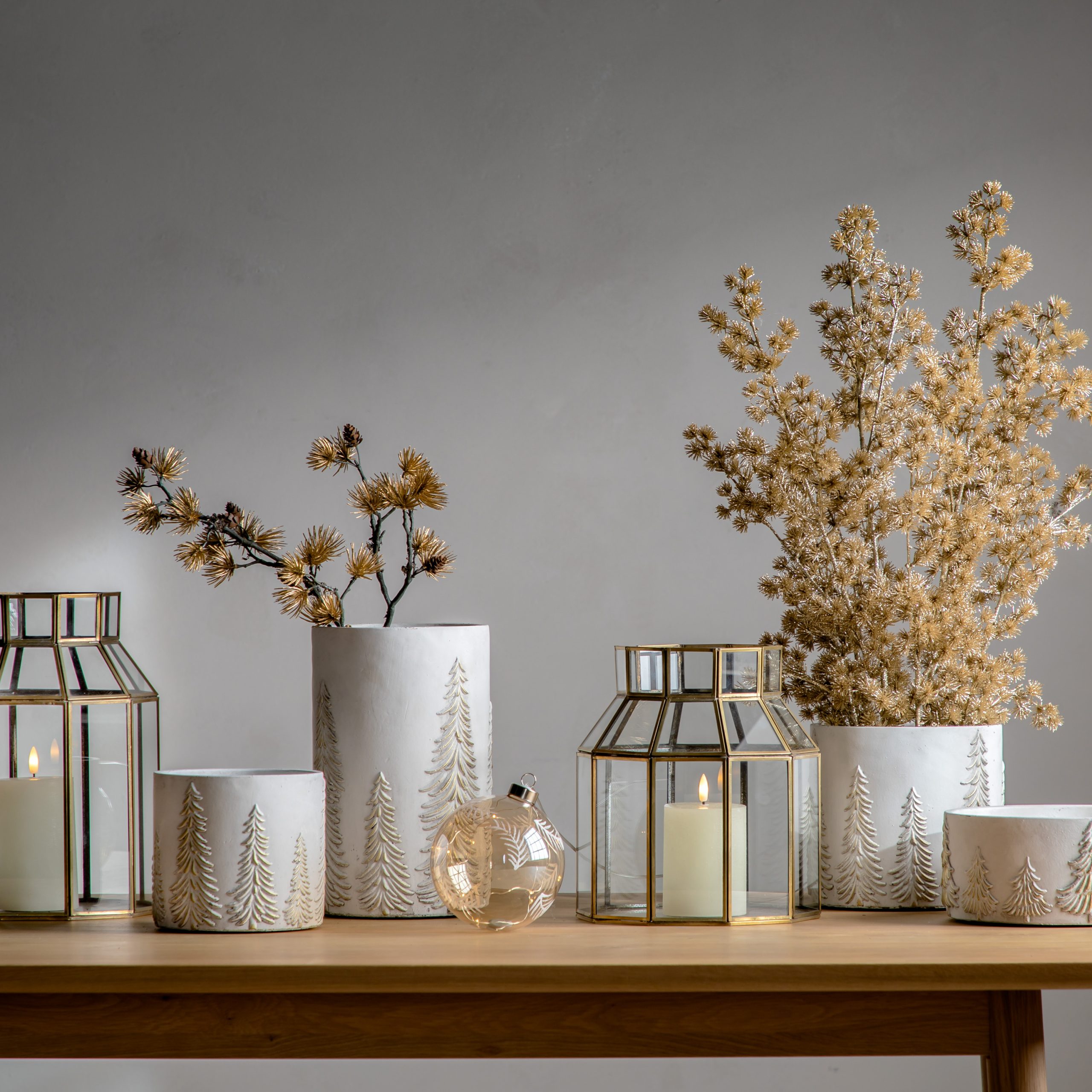 Gallery Direct Forest Planter White & Gold